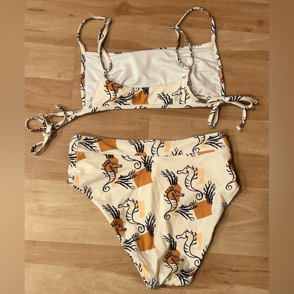 Madewell Second Wave Seahorse Bikini Sz Medium - Picture 6 of 8
